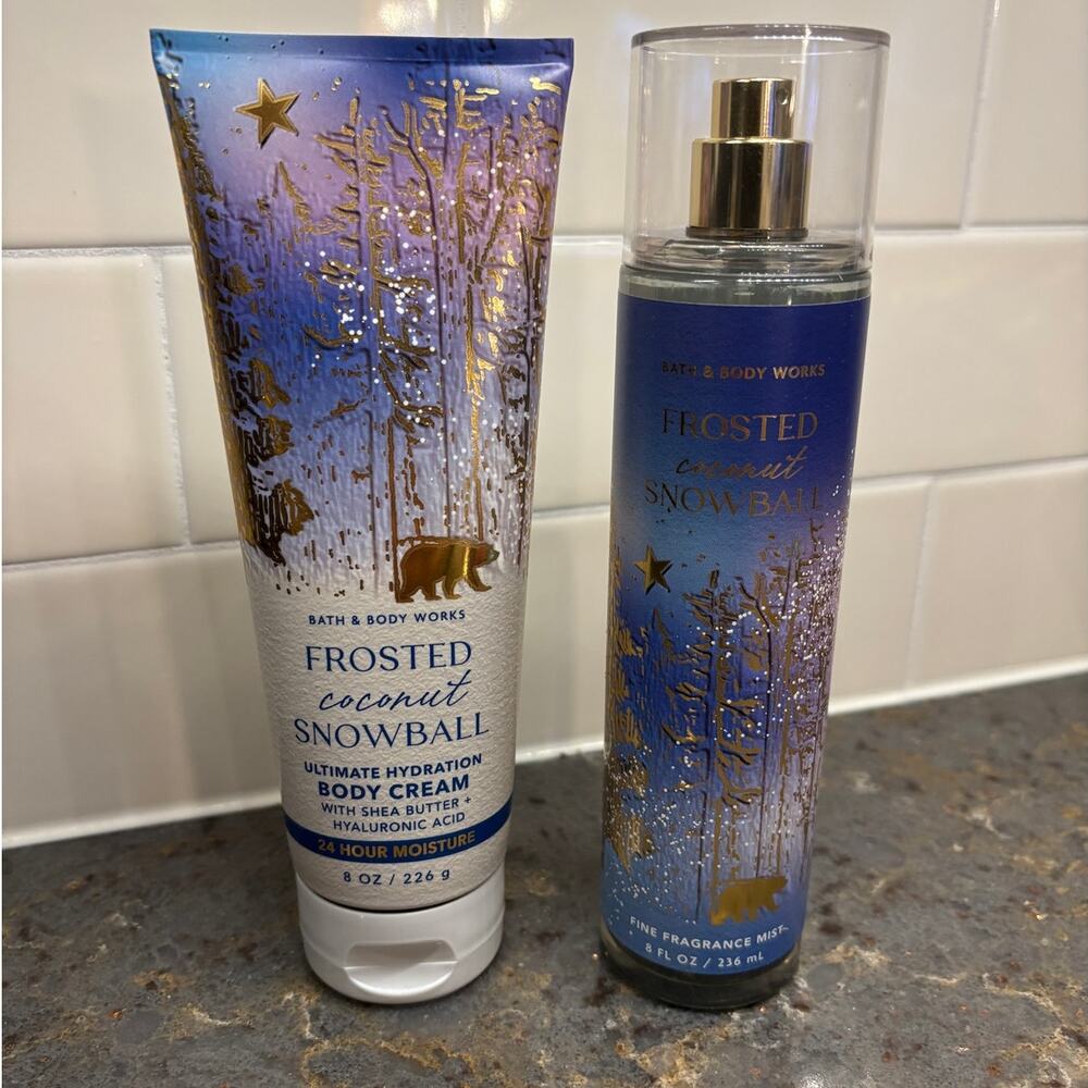 Bath & Body Works Frosted Coconut Snowball Set Lotion Spray